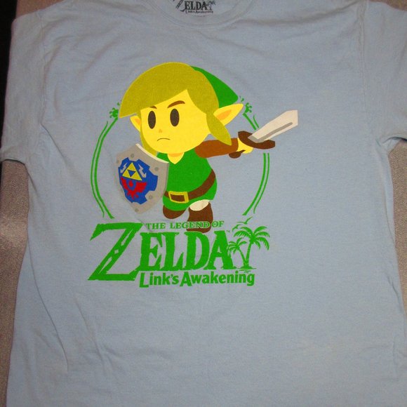 The Legend Of Zelda Links Awakening Mens Tshirt Size LARGE - Picture 1 of 8